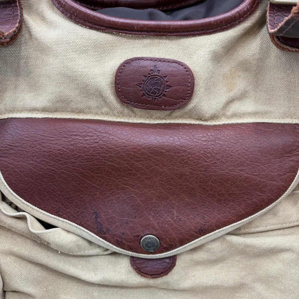 Buffalo Jackson Tote Mens Canvas Leather Travel Bag Commuter Safari Duffle